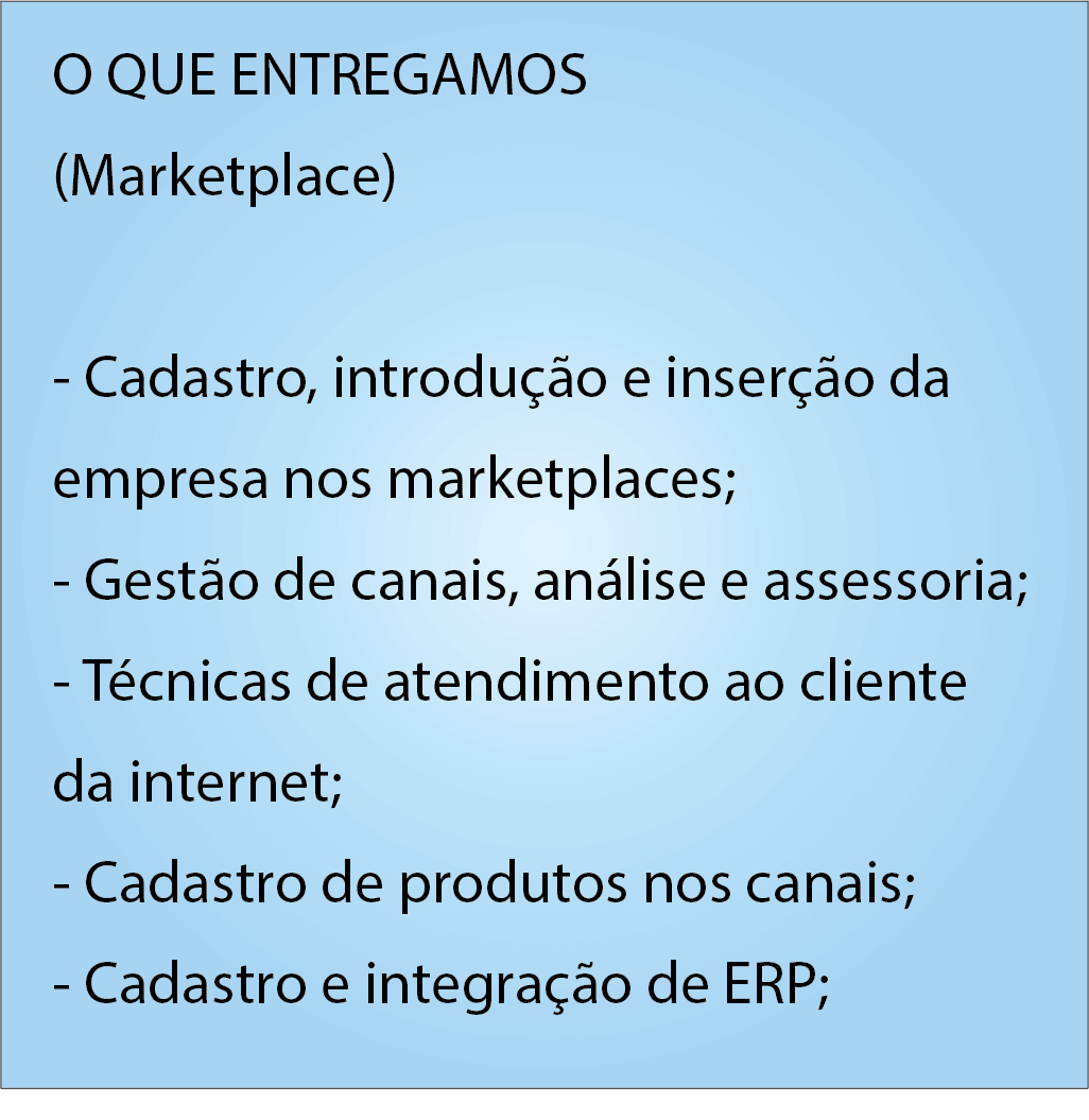Estrutura digital MARKETPLACES site