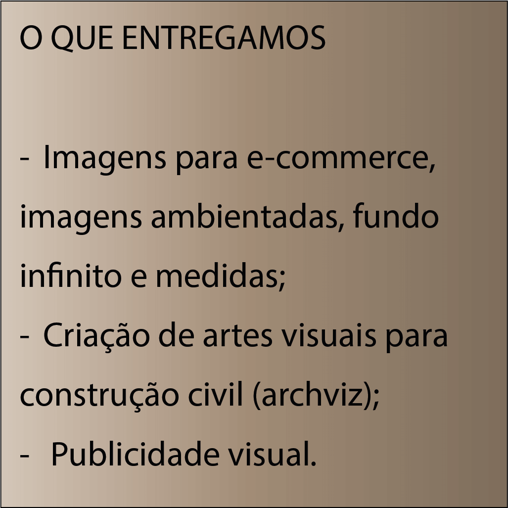 O QUE ENTREGAMOS producao visual